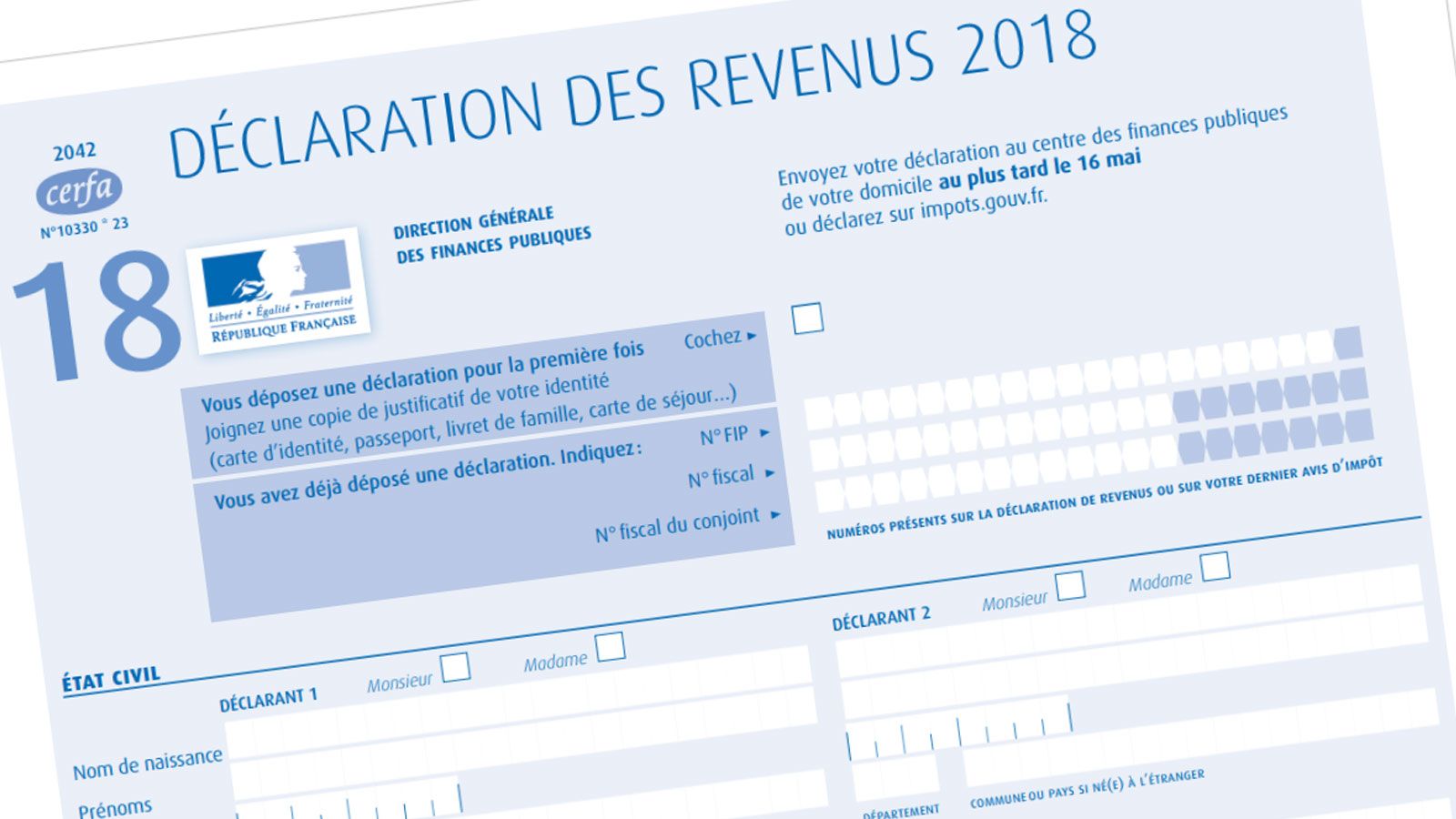 Déclaration de revenus 2018